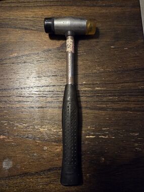 Vintage  hammer soft faced double small  rubber handle  10 x 3 made in Taiwan